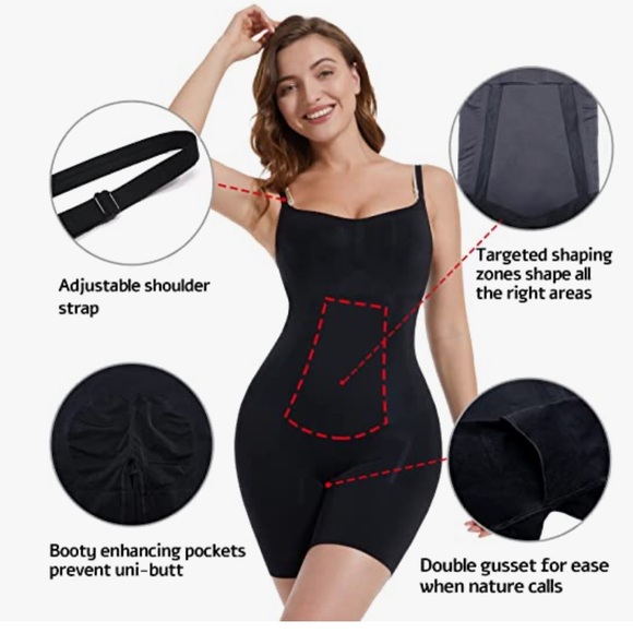 SHAPERX Bodysuit for Women Tummy Control Shapewear Full Body Shaper - Picture 3 of 3